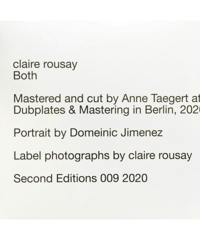 claire rousay Both Vinyl Record $8.40 Vinyl