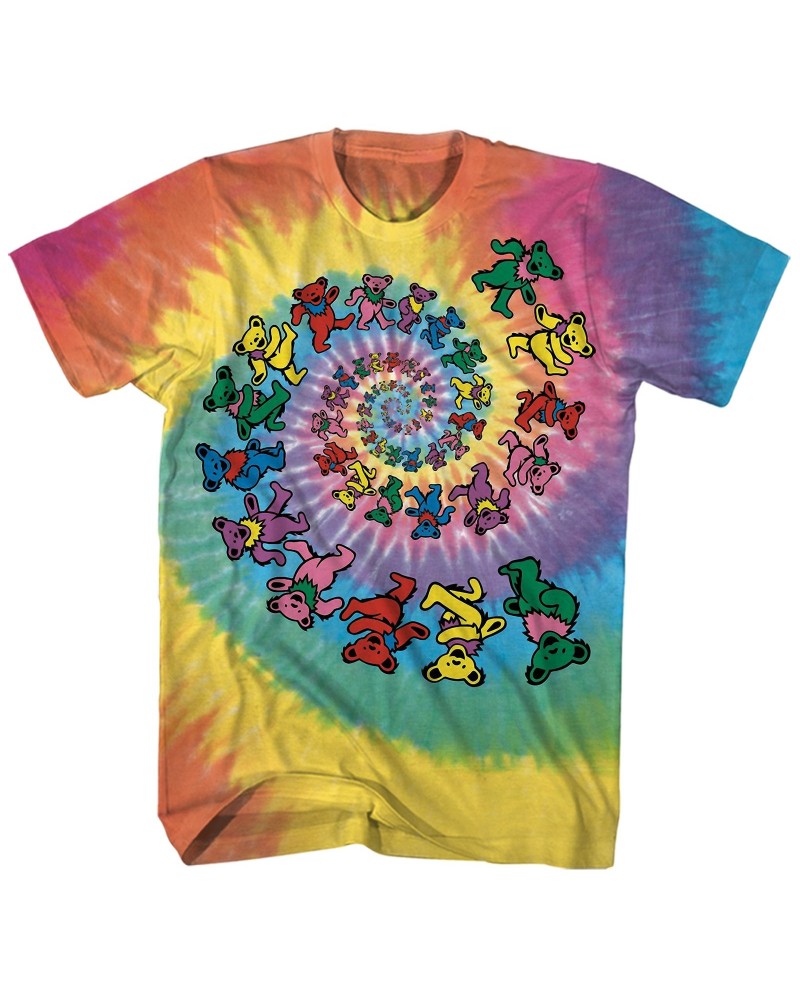 Grateful Dead T-Shirt | Dancing Bears Spiral Tie Dye Shirt $10.06 Shirts