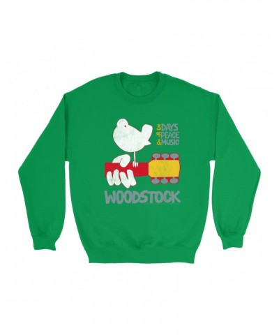 Woodstock Bright Colored Sweatshirt | 3 Days Of Peace And Music Logo Sweatshirt $13.28 Sweatshirts