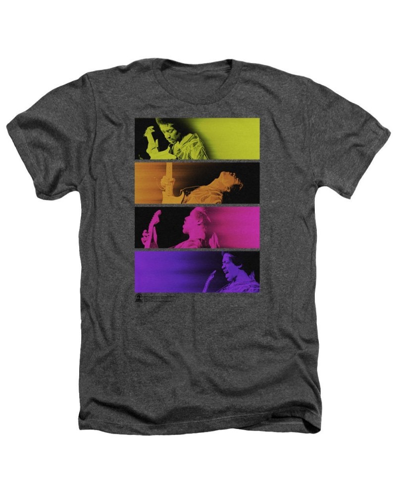 Jimi Hendrix Electric Blocks Heather Charcoal T-Shirt $8.25 Shirts