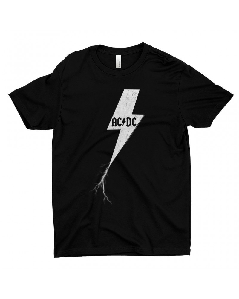 AC/DC T-Shirt | Lightning Bolt Strike Logo Distressed Shirt $11.23 Shirts