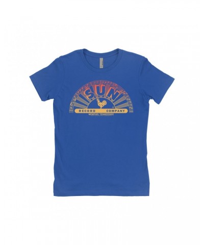 Sun Records Ladies' Boyfriend T-Shirt | Red Ombre Logo Shirt $11.23 Shirts