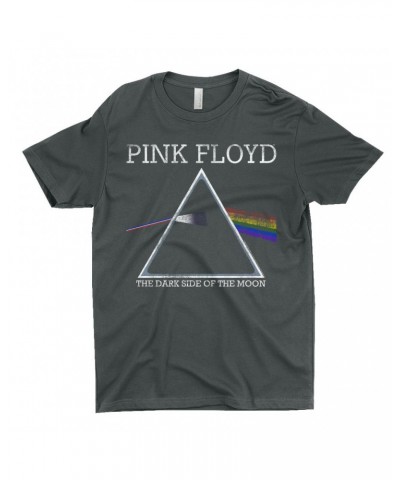 Pink Floyd T-Shirt | Classic The Dark Side Of The Moon Logo Distressed Shirt $12.23 Shirts