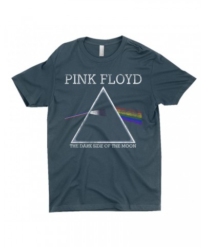 Pink Floyd T-Shirt | Classic The Dark Side Of The Moon Logo Distressed Shirt $12.23 Shirts