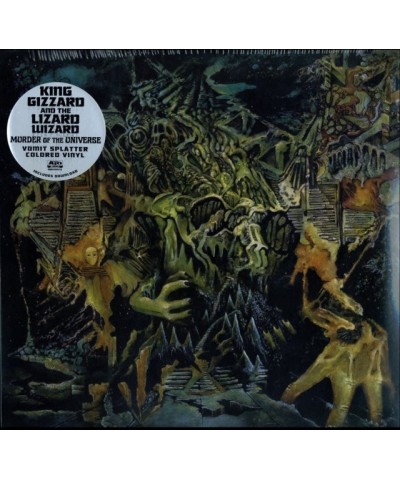 King Gizzard & The Lizard Wizard LP Vinyl Record - Murder Of The Universe (Transparent Green W / Mustard Yelow Splatter Vinyl...