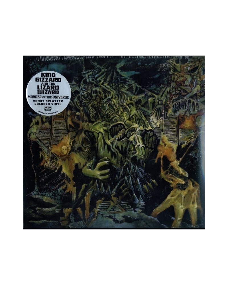 King Gizzard & The Lizard Wizard LP Vinyl Record - Murder Of The Universe (Transparent Green W / Mustard Yelow Splatter Vinyl...